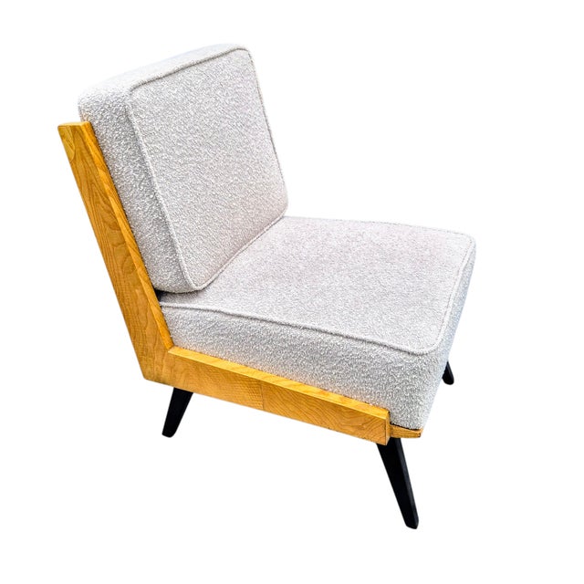 Vintage Beige Lounge Chair by S. Lejkowski, W. Leśniewski, Poland, 1960s For Sale - Image 4 of 6