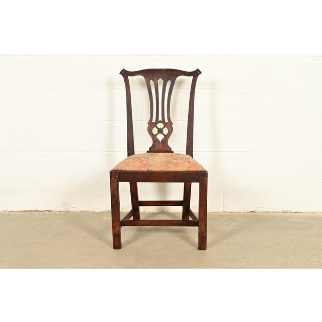 18th Century Antique Thomas Chippendale Period Carved Mahogany Side Chair or Dining Chair For Sale - Image 12 of 12