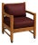 Vintage Architectural Solid Oak Lodge Lounge Chairs With Brass Casters — Set of Four For Sale