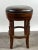 Vintage Traditional Style Frontgate Studded Leather Swivel Stool, a Set of 3 For Sale In New York - Image 6 of 16