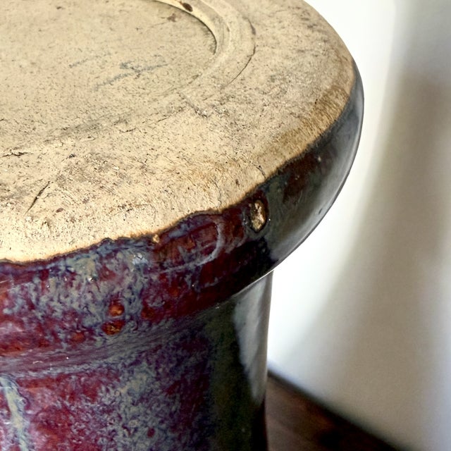 Large Vintage Stoneware Vase with Reactive Glaze, 1960s For Sale - Image 14 of 16