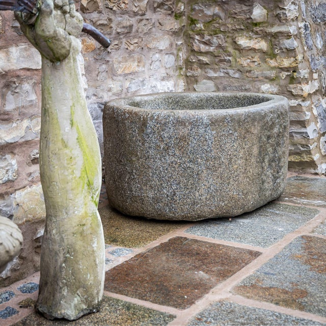 Large Oval Granite Trough, 2010s For Sale - Image 6 of 10