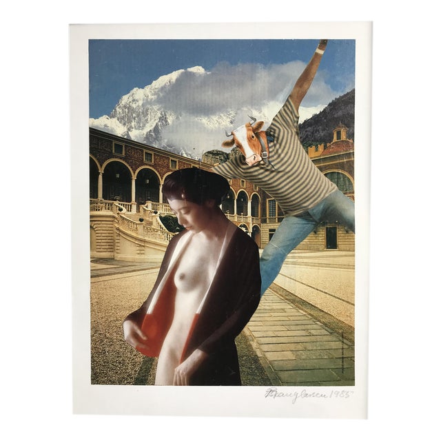 Anker Spang Larsen, Minotaur, Nude, 1985, Photomontage Collage For Sale