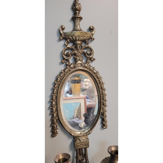 Pair of 1980s French Regency Style Wall Sconces For Sale In Philadelphia - Image 6 of 10