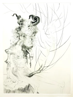 Salvador Dali - Head of Veal - Original Etching 1969