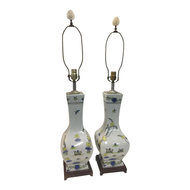 Antique Chinese Lamps a Pair For Sale