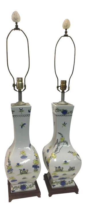 Antique Chinese Lamps a Pair