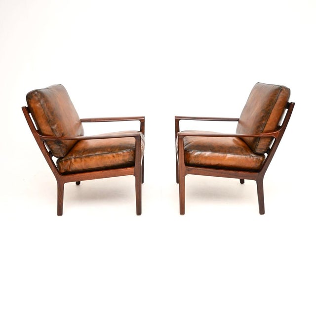 Vintage Scandinavian Chairs by Frederik Kayser from Vatne Lenestolfabrikk, 1960, Set of 2 For Sale - Image 4 of 16