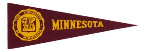 Vintage University of Minnesota Felt Flag
