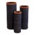 Floor Woven Vases in Black and Copper Detail For Sale