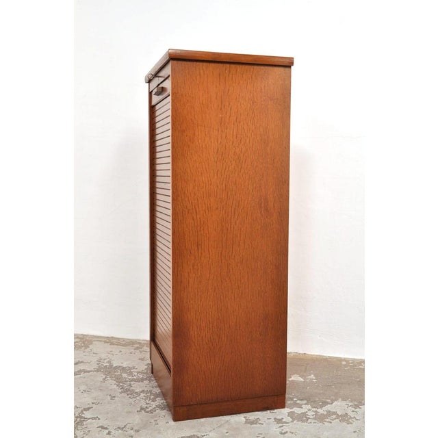 Vintage Roller Door Cabinet in Oak and Beech, 1940s For Sale - Image 4 of 14