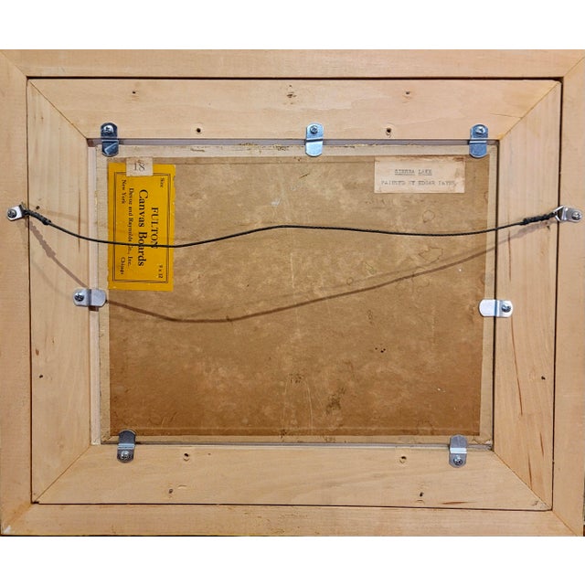 Textile Edgar Payne -Lake in the Sierras-1920s California Impressionist Oil Painting For Sale - Image 7 of 8