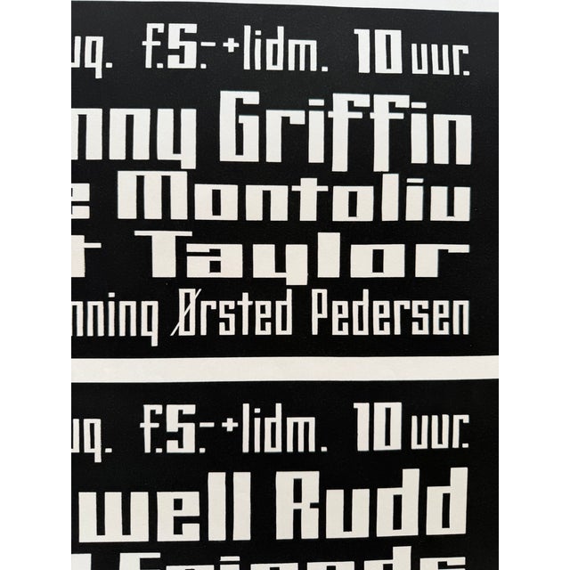 Black Jazz at Paradiso , August 1975 ,Vintage Screen Print, Printed in the Netherlands For Sale - Image 8 of 10
