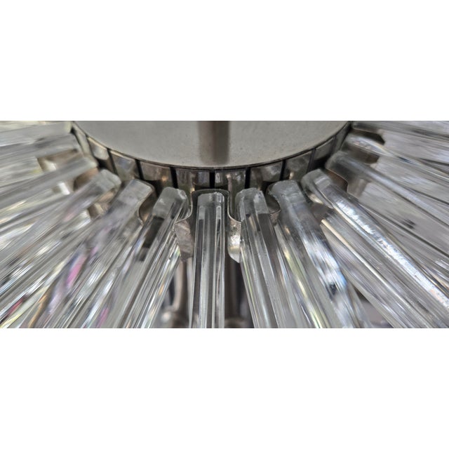 1960s 1960s Mid-Century Modern Nickel & Crystal Chandelier by E. Bakalowits & Söhne, Vienna For Sale - Image 5 of 6