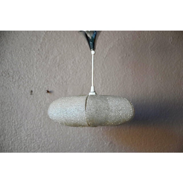 Vintage Pendant Light in Shimmering Granulated Acrylic, 1960s For Sale - Image 8 of 13