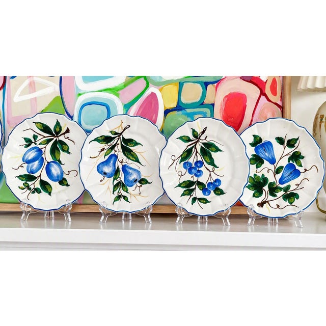 Set of 12 Hand Painted Italian Umbrian Faience Plates For Sale - Image 12 of 12
