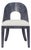 Rafferty Blue Stained Burl Wood Dining Chair For Sale