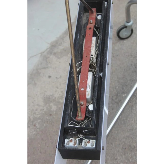 Mid-Century Acrylic Glass &amp; Brass Pendant, 1950s For Sale - Image 4 of 15