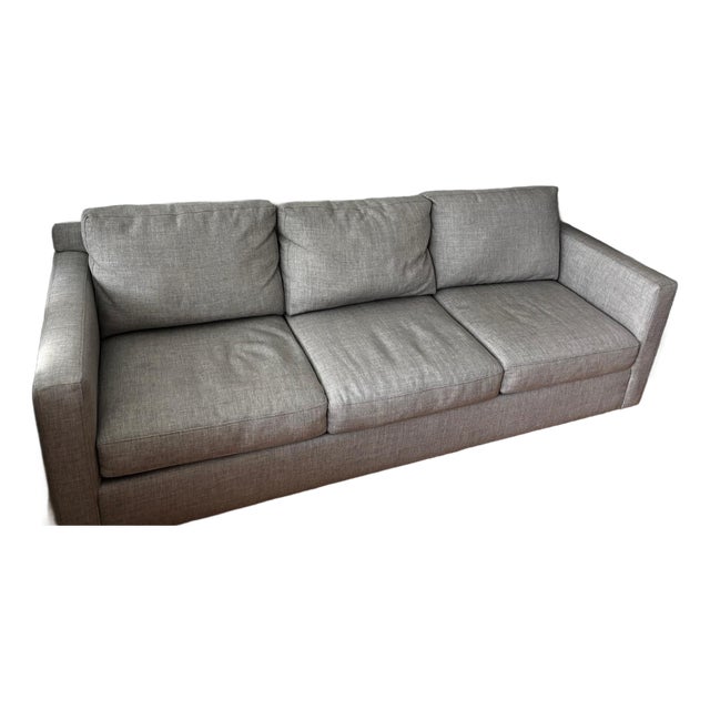 Crate & Barrel Like New Gray Sofa - Only 6 Months Old For Sale