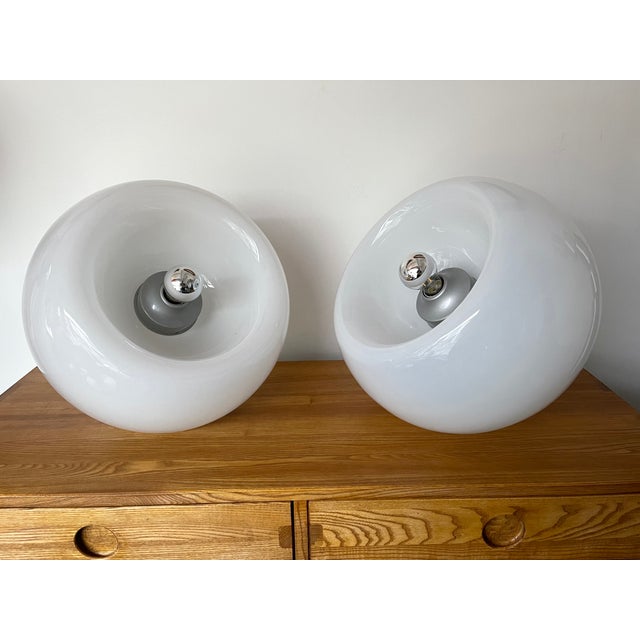 Space Age Pair of Vacuna Murano Glass Lamps by Artemide, Italy, 1968 For Sale - Image 11 of 12