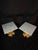 Stone Pair of 1970 Fuggiti Studios Gilt Marble Top Pedestal Side Tables For Sale - Image 7 of 12