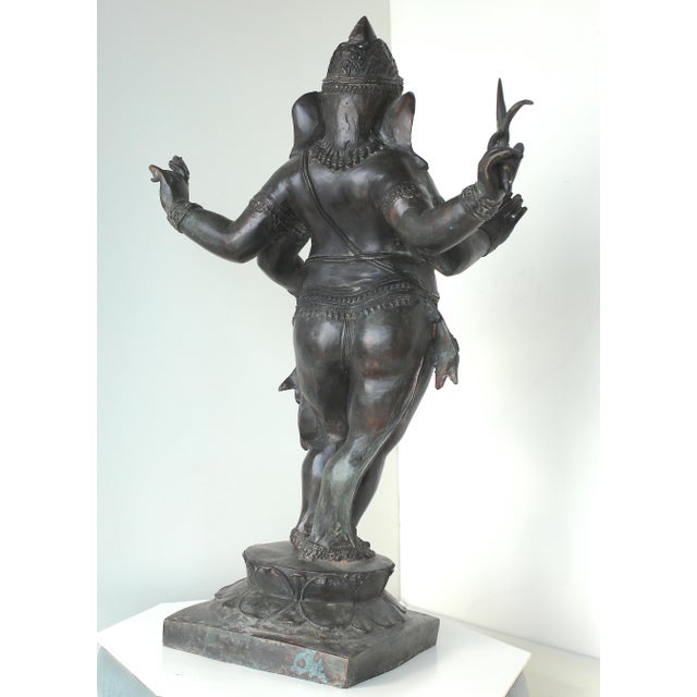 Large Antique Chola Style Standing Ganesha For Sale - Image 9 of 13