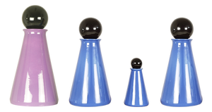 Glazed Ceramic Decorative Bottles by L. Boscolo for Forma & Luce, 1980s, Set of 4