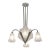 Degue French Art Deco Multi-Light Chandelier 1930s - Frosted Glass & Nickeled Bronze For Sale