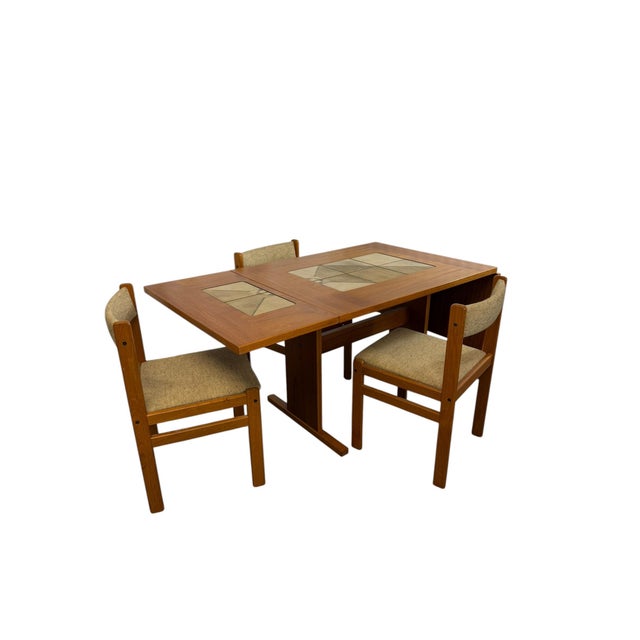 Mid-Century Modern Danish Teak 4-Seater Dining Table & Chairs from Gangso Mobler, 1970, Set of 5 For Sale - Image 6 of 15