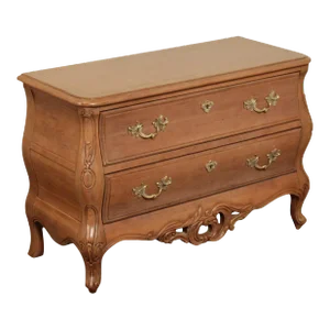 Century Furniture French Louis XV Style Bombe Two Drawer Chest