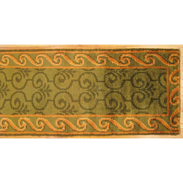 1940 Vintage Spanish Savonnerie Rug, in Long Runner Size For Sale - Image 4 of 8