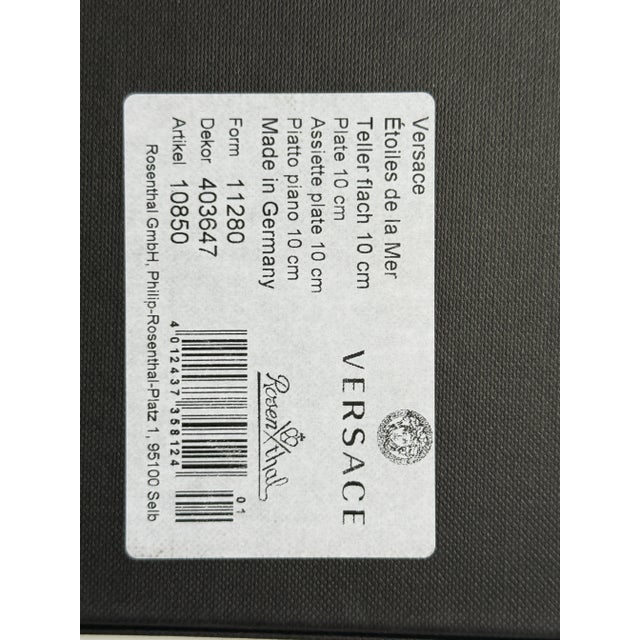 Ceramic Etoiles de la Mer Plates by Versace for Rosenthal, 2000s, Set of 2 For Sale - Image 7 of 8