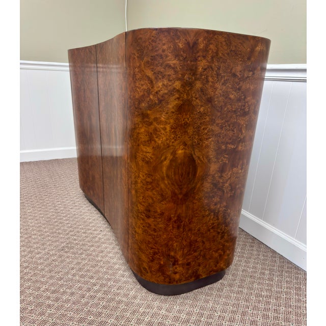 Modern Baker Furniture Burl Walnut Cachou Chest For Sale - Image 3 of 9