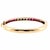 Contemporary Vintage 14k Gold Ruby and Diamond Hinged Bangle Bracelet For Sale - Image 3 of 7