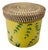 1990s Vintage Coastal Boho Chic Wicker Lidded Bamboo Leaf Motif Storage Box, Medium For Sale
