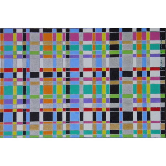 Abstract Looking for Clues Abstract Acrylic Painting For Sale - Image 3 of 3