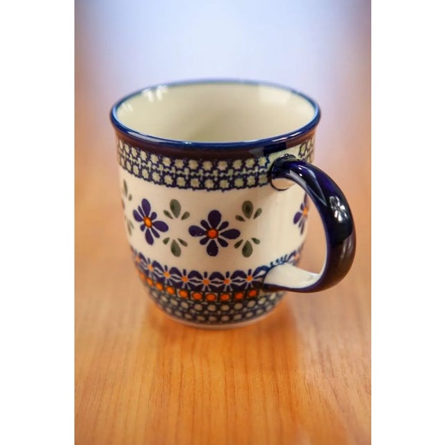 Contemporary 350 ml Ceramic Mugs by Porcelana Bolesławiec, Set of 4 For Sale - Image 3 of 8