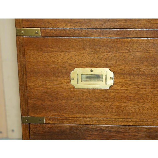 Military Campaign Hardwood Drinks Cabinet, 1920s For Sale - Image 9 of 18