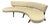Vladimir Kagan Style Mid-Century Modern Floating Curved Sofa For Sale