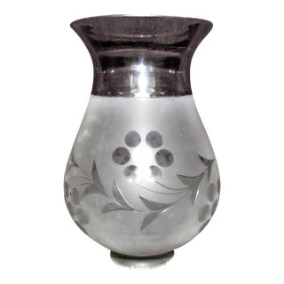 Antique Wheelcut Glass Shade for Oil Astral Solar Argand Lamp For Sale