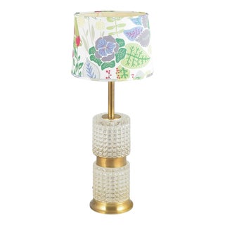 Table Lamp in Brass with Shade by Josef Frank for Aneta, Sweden, 1960s For Sale