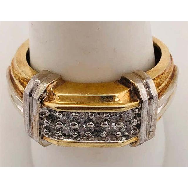 14 Karat Two-Tone Gold Contemporary Ring With Diamonds 0.75 Total Diamond Weight For Sale In New York - Image 6 of 11