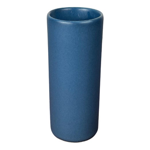 Mid-Century German Minimalist Blue Ceramic Vase from Melitta, 1960s For Sale