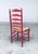 Set of Rustic Red High Ladder Back Wood & Rush Chair Set, 1930s For Sale - Image 15 of 18