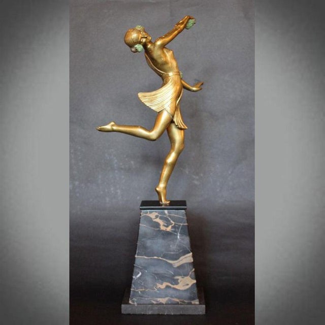 Joe Descomps, Bacchante, 1920s, Bronze For Sale - Image 6 of 6