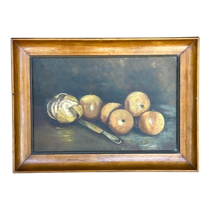 Vintage Boho Original Still Life Oil Painting on Canvas