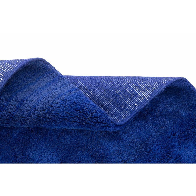 Abstract Organic Line Hand-Knotted Wool Rug | 9'8" X 6'8" | One of a Kind For Sale - Image 6 of 7