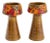 Bitossi Italian Floral Pottery Candlesticks, Pair For Sale