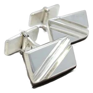 Late 20th Century Georg Jensen Estate Sterling Silver Cufflinks 17.20 Grams, A Pair