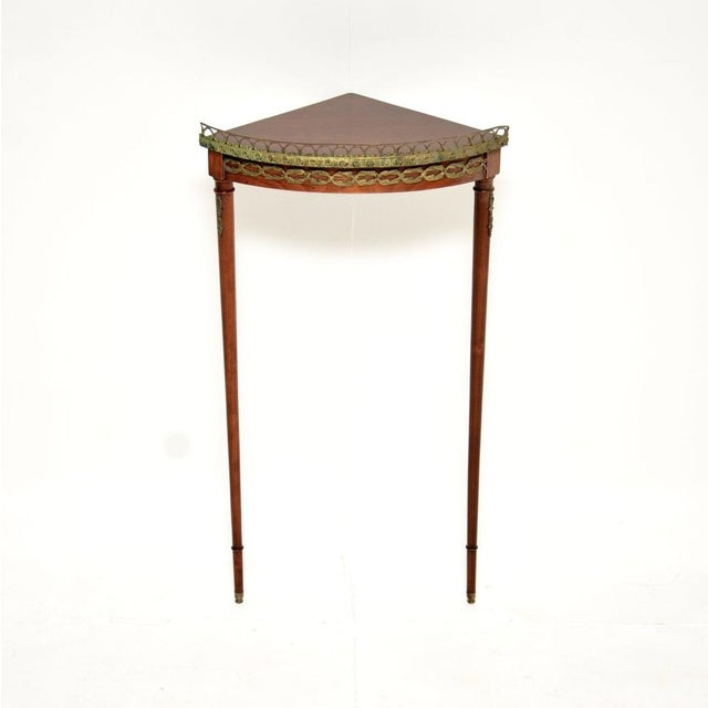 Antique French Ormolu Mounted Corner Table, 1900 For Sale - Image 9 of 9